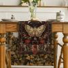Artoid Mode Poppy Moth Mushroom Moon Fall Table Runner, Seasonal Autumn Kitchen Dining Table Decoration for Home Party Decor 13×72 Inch(Black)