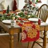 Artoid Mode Red Orange Dahlia Floral 2025 New Year Table Runner, Spring Festival Winter Holiday Kitchen Dining Table Decoration for Home Party Decor 13×72 Inch(Orange/Red/Yellow)