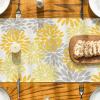 Artoid Mode Red Orange Dahlia Floral 2025 New Year Table Runner, Spring Festival Winter Holiday Kitchen Dining Table Decoration for Home Party Decor 13×72 Inch(Orange/Yellow/Grey)