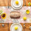 Artoid Mode Red Orange Dahlia Floral 2025 New Year Table Runner, Spring Festival Winter Holiday Kitchen Dining Table Decoration for Home Party Decor 13×72 Inch(Pink/Yellow/Grey)