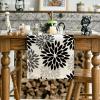Artoid Mode Red Orange Dahlia Floral 2025 New Year Table Runner, Spring Festival Winter Holiday Kitchen Dining Table Decoration for Home Party Decor 13×72 Inch(Black/Grey/Silver)