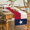 Artoid Mode Texas U.S. States Flag Table Runner, Seasonal Party Holiday Kitchen Dining Table Decoration for Home Party Decor 13×72 Inch