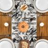 Artoid Mode Tractor Milk Farm Table Runner, Cow House Fall Kitchen Dining Table Decoration for Outdoor Home Party 13×72 Inch(Beige)