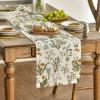 Artoid Mode Wildflowers Floral Spring Table Runner, Seasonal Summer Butterfly Kitchen Dining Table Decoration for Home Party 13×72 Inch(Beige)