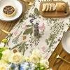 Artoid Mode Wildflowers Floral Spring Table Runner, Seasonal Summer Butterfly Kitchen Dining Table Decoration for Home Party 13×72 Inch(Beige)
