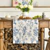 Artoid Mode Wildflowers Floral Spring Table Runner, Seasonal Summer Butterfly Kitchen Dining Table Decoration for Home Party 13×72 Inch(Blue)