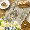 Artoid Mode Wildflowers Floral Spring Table Runner, Seasonal Summer Butterfly Kitchen Dining Table Decoration for Home Party 13×72 Inch(Wood)