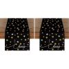 Artoid Mode Black Stars Cheers Happy Birthday Celebration 2026 New Year Table Runner, Graduation Holiday Kitchen Dining Table Decoration for Home Party 13×72 Inch(Table Runner  13″ x 72″ (Pack of 2))