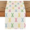 Artoid Mode Green Pink Bunny Rabbit Easter Table Runner, Spring Kitchen Dining Table Decoration for Home Party Decor 13×72 Inch(Green and Pink)