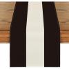 Artoid Mode Green Red Stripes Italy Table Runner, Italian Themed Party Kitchen Dining Table Decoration for Home Decor 13×72 Inch(Beige/Black)