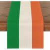 Artoid Mode Green Red Stripes Italy Table Runner, Italian Themed Party Kitchen Dining Table Decoration for Home Decor 13×72 Inch(Green/White/Orange)