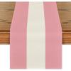Artoid Mode Green Red Stripes Italy Table Runner, Italian Themed Party Kitchen Dining Table Decoration for Home Decor 13×72 Inch(Pink/White/Pink)