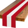 Artoid Mode Green Red Stripes Italy Table Runner, Italian Themed Party Kitchen Dining Table Decoration for Home Decor 13×72 Inch(Red/Beige)