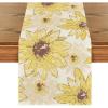 Artoid Mode Pink Retro Daisy Spring Table Runner, Seasonal Vintage Kitchen Dining Table Decoration for Home Party Decor 13×72 Inch(Yellow)