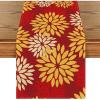 Artoid Mode Red Orange Dahlia Floral 2025 New Year Table Runner, Spring Festival Winter Holiday Kitchen Dining Table Decoration for Home Party Decor 13×72 Inch(Orange/Red/Yellow)