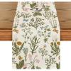 Artoid Mode Wildflowers Floral Spring Table Runner, Seasonal Summer Butterfly Kitchen Dining Table Decoration for Home Party 13×72 Inch(Beige)