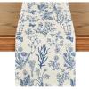 Artoid Mode Wildflowers Floral Spring Table Runner, Seasonal Summer Butterfly Kitchen Dining Table Decoration for Home Party 13×72 Inch(Blue)