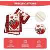 Artoid Mode Buffalo Plaid Red Heart Bow Tie Valentine’s Day Table Runner, Seasonal Kitchen Dining Table Decoration for Home Party Decor 13×72 Inch(Red)
