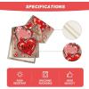 Artoid Mode Love Red Pink Heart Valentine’s Day Table Runner, Anniversary Wedding Kitchen Dining Table Decoration for Home Party Decor 13×72 Inch(Wood Love)