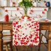 Artoid Mode Pink Love Valentine’s Table Runner, Anniversary Wedding Kitchen Dining Table Decoration for Home Party Decor 13×72 Inch(Red)