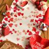 Artoid Mode Pink Love Valentine’s Table Runner, Anniversary Wedding Kitchen Dining Table Decoration for Home Party Decor 13×72 Inch(Red)