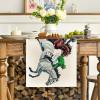 Artoid Mode Horse Racing Jockey Kentucky Table Runner, Sports Festival Holiday Kitchen Dining Table Decoration for Home Party Decor 13×72 Inch(Beige)