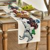 Artoid Mode Horse Racing Jockey Kentucky Table Runner, Sports Festival Holiday Kitchen Dining Table Decoration for Home Party Decor 13×72 Inch(Beige)