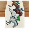 Artoid Mode Horse Racing Jockey Kentucky Table Runner, Sports Festival Holiday Kitchen Dining Table Decoration for Home Party Decor 13×72 Inch(Beige)