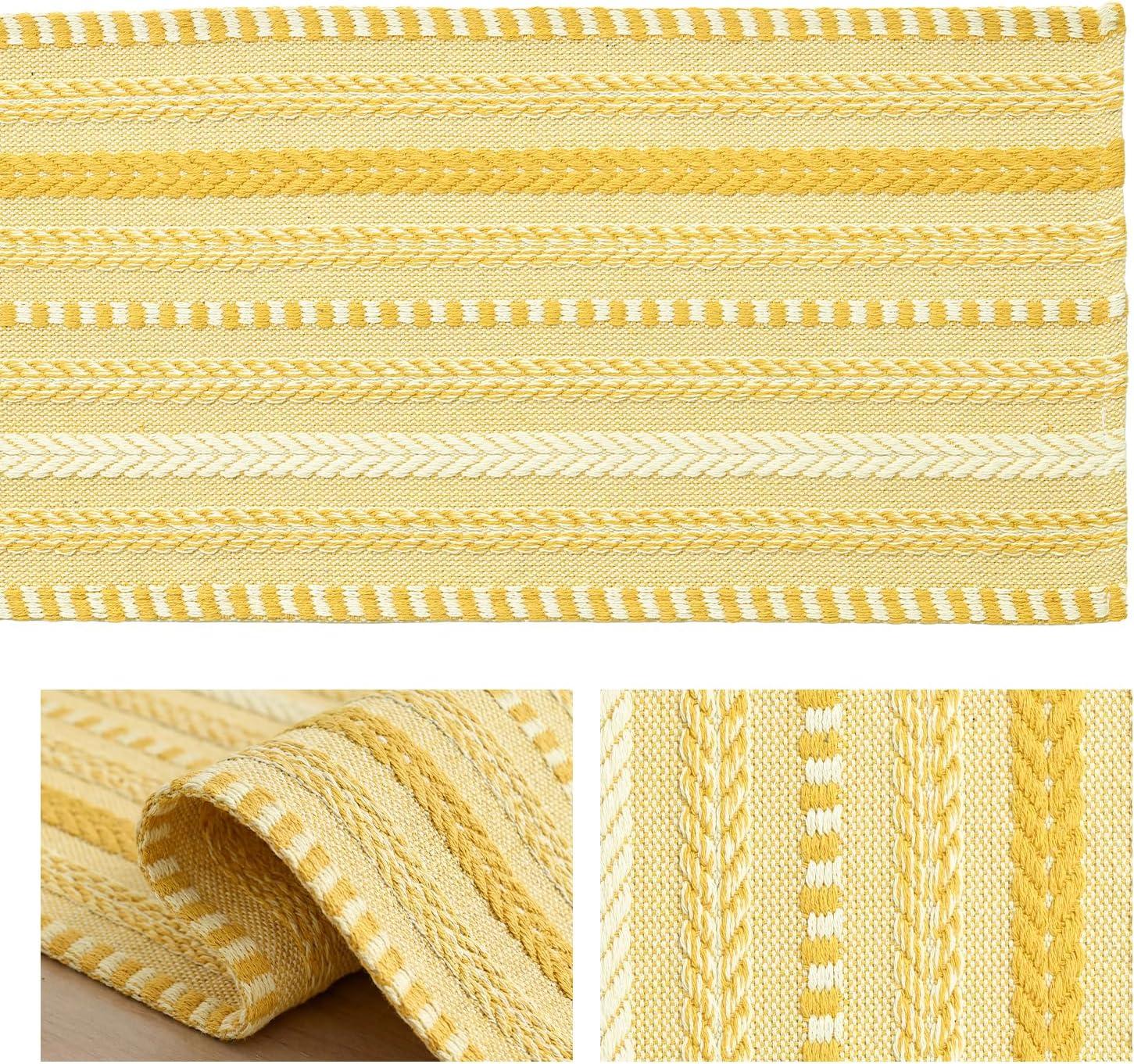 image:imageArtoid Mode Emerald Farmhouse Woven Table Runner Seasonal Holiday Rustic Kitchen Dining Table Decoration for Home Party Decor 12x72 InchYellow