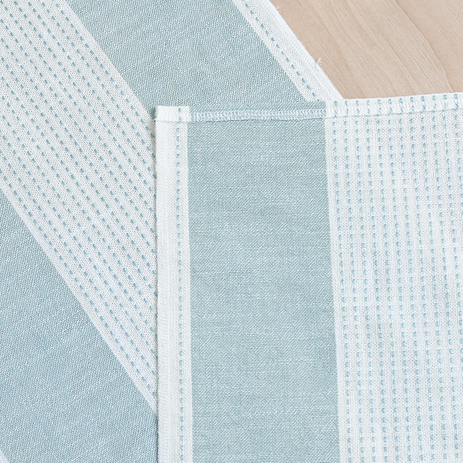 image:imageArtoid Mode Light Yellow Farmhouse Rustic Table Runner Seasonal Macrame Fabric Kitchen Dining Holiday Wedding Table Decor for Home Party 13x72 InchIce Blue