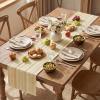 Artoid Mode Emerald Farmhouse Woven Table Runner, Seasonal Holiday Rustic Kitchen Dining Table Decoration for Home Party Decor 12×72 Inch(Burlap Brown)