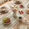 Artoid Mode Emerald Farmhouse Woven Table Runner, Seasonal Holiday Rustic Kitchen Dining Table Decoration for Home Party Decor 12×72 Inch(Dark Grey)