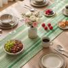 Artoid Mode Emerald Farmhouse Woven Table Runner, Seasonal Holiday Rustic Kitchen Dining Table Decoration for Home Party Decor 12×72 Inch(Emerald)