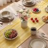 Artoid Mode Emerald Farmhouse Woven Table Runner, Seasonal Holiday Rustic Kitchen Dining Table Decoration for Home Party Decor 12×72 Inch(Yellow)