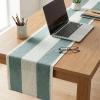Artoid Mode Light Yellow Farmhouse Rustic Table Runner, Seasonal Macrame Fabric Kitchen Dining Holiday Wedding Table Decor for Home Party 13×72 Inch(Forest Green)