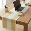 Artoid Mode Light Yellow Farmhouse Rustic Table Runner, Seasonal Macrame Fabric Kitchen Dining Holiday Wedding Table Decor for Home Party 13×72 Inch(Light Yellow)