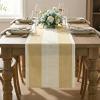 Artoid Mode Light Yellow Farmhouse Rustic Table Runner, Seasonal Macrame Fabric Kitchen Dining Holiday Wedding Table Decor for Home Party 13×72 Inch(Light Yellow)