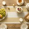 Artoid Mode Light Yellow Farmhouse Rustic Table Runner, Seasonal Macrame Fabric Kitchen Dining Holiday Wedding Table Decor for Home Party 13×72 Inch(Light Yellow)