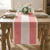 Artoid Mode Light Yellow Farmhouse Rustic Table Runner, Seasonal Macrame Fabric Kitchen Dining Holiday Wedding Table Decor for Home Party 13×72 Inch(Red)