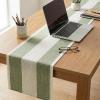 Artoid Mode Light Yellow Farmhouse Rustic Table Runner, Seasonal Macrame Fabric Kitchen Dining Holiday Wedding Table Decor for Home Party 13×72 Inch(Sage Green)