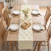 Artoid Mode Beige Soft Plush Faux Fur Jacquard Big Stars Memorial Day Table Runner, 4th of July Holiday Kitchen Dining Table Decoration for Home Party Decor 13×72 Inch(Beige)