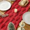 Artoid Mode Christmas Trees Red Soft Plush Faux Fur Jacquard Christmas Table Runner, Holiday Kitchen Dining Table Decoration for Home Party Decor 13×72 Inch(Red)
