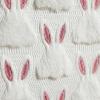 Artoid Mode Sage Green Soft Plush Faux Fur Jacquard Pink Ear Bunny Easter Table Runner, Spring Holiday Kitchen Dining Table Decoration for Home Party Decor 13×72 Inch(White)
