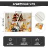 Artoid Mode Gnomes Pumpkins Fall Placemats Set of 4, 12×18 Inch Seasonal Autumn Thanksgiving Table Mats for Party Kitchen Dining Decoration(Wood)
