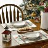 Artoid Mode Red Nutcracker Floral Holly Christmas Placemats Set of 4, 12×18 Inch Seasonal Winter Table Mats for Party Kitchen Dining Decoration(Multicolor)