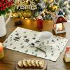 Artoid Mode Cable Car Ski Winter Placemats Set of 4, 12×18 Inch Seasonal Holiday Christmas Place Mats for Party Dining Table