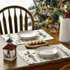 Artoid Mode Cable Car Ski Winter Placemats Set of 4, 12×18 Inch Seasonal Holiday Christmas Place Mats for Party Dining Table