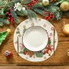 Artoid Mode Gingerbread Gifts Round Winter Placemats Set of 4, 14 Inch Christmas Place Mats for Gift Party Table Dining Decoration