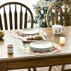 Artoid Mode Gingerbread Gifts Round Winter Placemats Set of 4, 14 Inch Christmas Place Mats for Gift Party Table Dining Decoration