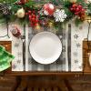 Artoid Mode Gray Buffalo Plaid Snowflakes Winter Placemats Set of 4, 12×18 Inch Christmas Table Mats for Party Kitchen Dining Decoration(Gray)
